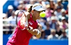 EASTBOURNE, ENGLAND - JUNE 21:  Angelique Kerber of Germany in action during the Women's Final between Madison Keys of the USA and Angelique Kerber of Germany at the Aegon International at Devonshire Park on June 21, 2014 in Eastbourne, England.  (Photo by Ben Hoskins/Getty Images)